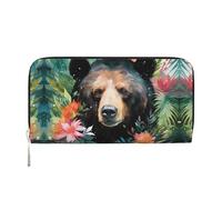 WZYCWB Las bolsas de mano de piel de perro de acuarela con cremallera y tarjeteros son perfectas para viajes o uso diario, Oso de acuarela, Talla única