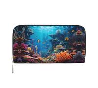 WZYCWB Las carteras de cuero con varias flores y los tarjeteros son perfectos para viajes o uso diario, Flora y fauna submarina, Talla única