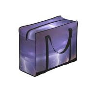 WZYCWB Lightning Storm - Bolsa de almacenamiento portátil para compras, talla única, poliéster, con cremallera, 53 x 40 x 23 cm, plegable con asas reforzadas