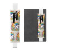 WZYCWB Los estuches para lápices de dibujos animados, los soportes para bolígrafos de PVC y los soportes para bolígrafos con bandas elásticas y marcadores son las mejores opciones de regalo, blanco