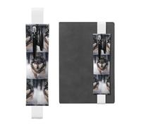WZYCWB Los estuches para lápices Wolves Diary, los soportes para bolígrafos de PVC y los soportes para bolígrafos con bandas elásticas y marcadores son las mejores opciones de regalo, blanco, talla