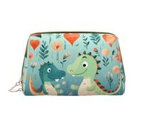 WZYCWB Lovely Little Dinosaur Baby - Neceser de piel con bolsillos, bolsa de cosméticos de viaje portátil, bolsa de almacenamiento de cosméticos de gran capacidad,