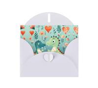 WZYCWB Lovely Little Dinosaur Baby Pearl Paper Holiday Cards, tarjetas para todas las ocasiones, Navidad, agradecimiento, boda, cumpleaños, día de San Valentín