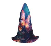 WZYCWB Magic Butterfly S - Capa con capucha estampada juvenil perfecta para magos y disfraces de juego de rol (S-L)
