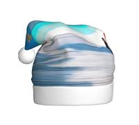WZYCWB Maldives Holidays - Sombrero de Papá Noel de felpa, 15.7 pulgadas de alto, sombrero de Papá Noel para adultos, sombrero decorativo unisex para fiesta de Año Nuevo