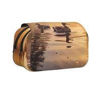 WZYCWB Mallard Ducks - Estuche portátil con impresión flotante ideal para organizar bolígrafos en la oficina o guardar brochas de maquillaje