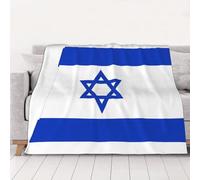 WZYCWB Manta de franela estampada con bandera israelí de 80 x 60 pulgadas, manta de sofá de franela suave, perfecta para decoraciones de otoño para el hogar y viajes (30-80 pulgadas)