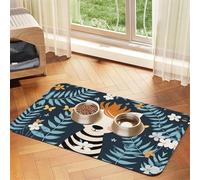 WZYCWB Manteles individuales absorbentes con estampado de cebra de 40 x 60 cm, tapetes antideslizantes para perros y gatos, cuencos de comida y manteles individuales para agua