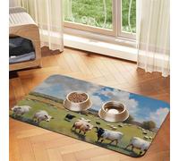 WZYCWB Manteles individuales absorbentes con estampado de granja enorme de 40 x 60 cm, tapetes antideslizantes para perros y gatos, cuencos de comida y manteles individuales para agua