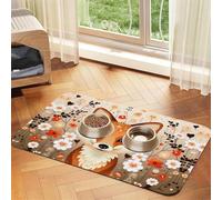 WZYCWB Manteles individuales absorbentes con estampado de The Fox in The Bush de 30 x 45 cm, tapetes antideslizantes para perros y gatos, cuencos de comida y manteles individuales para agua