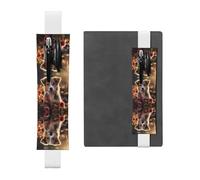 WZYCWB Marcapáginas ajustable con diseño de perros y rosas, de cuero, perfecto para el regreso a clases, regalo de Navidad, soporte de cuero para bolígrafos,