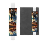 WZYCWB Marcapáginas ajustable con diseño de tractor rojo de granja, soporte para bolígrafos de cuero, perfecto para regalo de Navidad de vuelta a clases, soporte de cuero para bolígrafos,