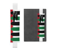 WZYCWB Marcapáginas ajustable con la bandera del Estado de Palestina, soporte de cuero para bolígrafos, perfecto para regalo de Navidad de regreso a clases, soporte de cuero para bolígrafos,