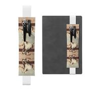 WZYCWB Marcapáginas ajustable de cuero con diseño de caballo blanco, perfecto para el regreso a clases, regalo de Navidad, soporte de cuero para bolígrafos,