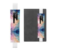 WZYCWB Marcapáginas ajustable de mármol azul colorido, soporte para bolígrafos de cuero, perfecto para regalo de Navidad de regreso a clases, soporte de cuero para bolígrafos,