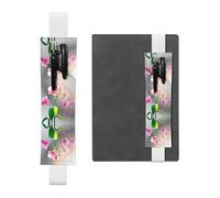 WZYCWB Marcapáginas ajustable de orquídea de acuarela, soporte de cuero para bolígrafos, perfecto para el regreso a clases, regalo de Navidad, soporte de cuero para bolígrafos,