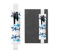 WZYCWB Marcapáginas ajustable de tiburón tribal, soporte de cuero para bolígrafos, perfecto para el regreso a clases, regalo de Navidad, soporte de cuero para bolígrafos,