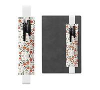 WZYCWB Marcapáginas ajustable multicolor con flores de cerezo, soporte para bolígrafos de cuero, perfecto para regalo de Navidad de regreso a clases, soporte de cuero para bolígrafos,