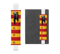 WZYCWB Marcapáginas de cuero con bandera española, marcadores de diario ajustables, perfectos como regalo de vuelta a la escuela o Navidad,