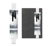 WZYCWB Marcapáginas de cuero con diseño de gaviotas y ondas, soporte ajustable de cuero, perfecto para regalos de Navidad de vuelta a la escuela