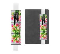 WZYCWB Marcapáginas de piel con tulipanes brillantes, soporte ajustable de cuero, perfecto para regalos de Navidad de vuelta a la escuela