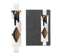 WZYCWB Marcapáginas holográfico ajustable de piña para diario, soporte para bolígrafos de cuero, perfecto para regalo de Navidad de vuelta a clases, soporte de cuero para bolígrafos,