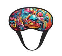 WZYCWB Máscara de ojos estampada con graffiti, cobertura completa, alivia la fatiga ocular