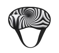 WZYCWB Máscara de ojos para dormir impresa GIF con ilusión óptica en espiral, cobertura completa, alivia la fatiga ocular