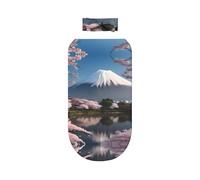 WZYCWB Monte Fuji a principios de primavera - Juego de manta estampada + bonita diadema, manta para bebé después del baño