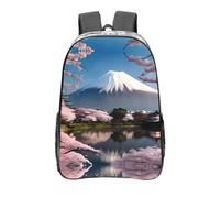 WZYCWB Monte Fuji a principios de primavera - Mochila transparente impresa, bolsa de viaje, bolsa de gimnasio ligera y duradera, mochila de viaje o mochila escolar