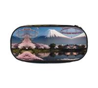 WZYCWB Monte Fuji in Early Spring - Estuche de lápices de gran capacidad, caja de almacenamiento multifuncional, portátil y duradero, para suministros de oficina y escuela, Black, Talla única, Estuche