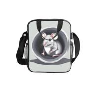 WZYCWB Mouse in the Hole - Bolso de hombro transparente con cremallera y correa para el hombro para mujeres y hombres, trabajo, compras