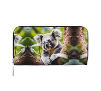 WZYCWB Muchos dólares de dibujos animados, bolsas de mano de cuero con cremallera y tarjeteros, son perfectas para viajes o uso diario, Happy Cute Koala, Talla única