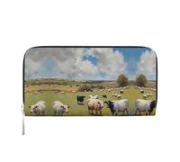 WZYCWB Muchos dólares de dibujos animados, bolsas de mano de cuero con cremallera y tarjeteros, son perfectas para viajes o uso diario, Granja enorme, Talla única