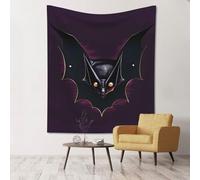 WZYCWB Murciélago fantasma negro impreso decorativo para colgar en la pared, 152 x 129,5 cm, adecuado para decoración del hogar, fiestas de camping