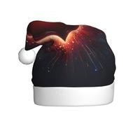 WZYCWB My heart Prints - Sombreros de Papá Noel, ideales para Nochebuena, Nochevieja y fiestas navideñas, decoraciones festivas