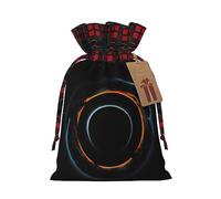 WZYCWB Mysterious Cosmic Black Holes Bolsas de regalo de Navidad, bolsas de regalo de arpillera con cordón para suministros de fiesta de Navidad, bolsas de decoración, 8.3 x 11.8 pulgadas