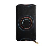 WZYCWB Mysterious Cosmic Black Holes Cartera de cuero, compartimento con cremallera de gran capacidad, buen regalo para amigos, bolso de mano de 7.5 x 4.1 pulgadas de largo, negro, talla única, negro