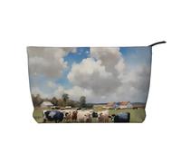 WZYCWB Neceser con diseño de gato de dibujos animados rosa, esencial para organizar cosméticos y productos para el cuidado de la piel., Una granja grande., Talla única