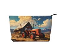 WZYCWB Neceser con diseño de jirafa para madre e hijo, esencial para organizar cosméticos y productos para el cuidado de la piel., Tractor rojo de granja, Talla única