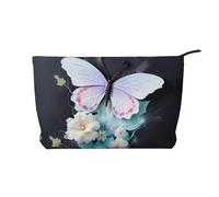 WZYCWB Neceser de invierno con diseño de Papá Noel, esencial para organizar cosméticos y productos para el cuidado de la piel., Mariposa blanca, Talla única