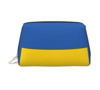 WZYCWB Neceser de piel con estampado de bandera alemana, perfecto para llevar o organizar el hogar, Bandera de Ucrania, Talla única
