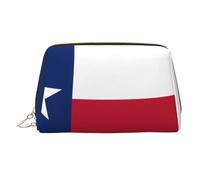 WZYCWB Neceser de piel con estampado de bandera alemana, perfecto para llevar o organizar el hogar, Bandera de Texas, Talla única