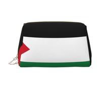WZYCWB Neceser de piel con estampado de bandera alemana, perfecto para llevar o organizar el hogar, Bandera del Estado de Palestina, Talla única