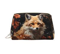 WZYCWB Neceser de piel con estampado de jirafa para madre e hijo, perfecto para llevar o organizar el hogar, Zorro y flores, Talla única