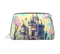 WZYCWB Neceser de piel estampada con la bandera de Seychelles para mujer, elegante y suave, duradera, Castillo de cuento de hadas, Talla única