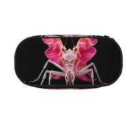 WZYCWB Orchid Praying Mantis - Estuche para lápices de gran capacidad, caja de almacenamiento multifuncional, portátil y duradero, para suministros de oficina y escuela, Black, Talla única, Estuche de