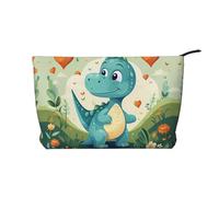 WZYCWB Panda Cubs in The Forest - Bolsa de almacenamiento para artículos de aseo personal, esencial para organizar cosméticos y productos para el cuidado de la piel., Pequeño dinosaurio en hierba