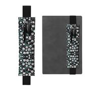 WZYCWB Panda Cute Face Printed - Portalápices de PVC de gran capacidad + bolsa creativa para bolígrafos con banda elástica y diseño antideslizante