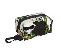WZYCWB Pandas of Father and Son Bolsa de almacenamiento de viaje para mascotas, bolsa de limpieza portátil con cordón para senderismo y camping